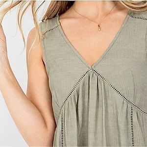 🪴Fashionable Lightweight Comfortable Ladder Lace Side Ties Sage Green. S